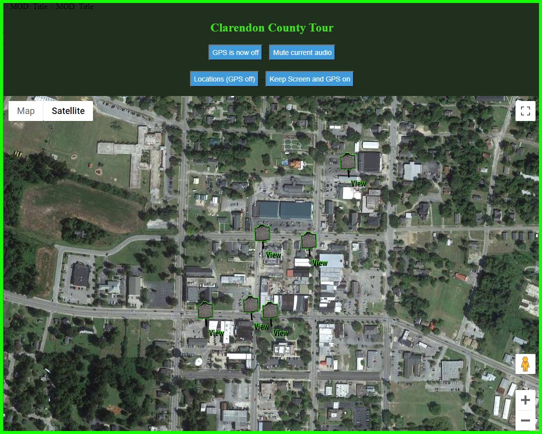 Clarendon County Tour Web app